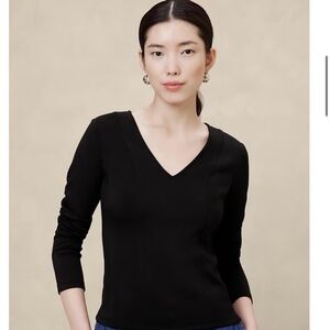 Banana Republic Soft Touch Scuba Fitted Top
